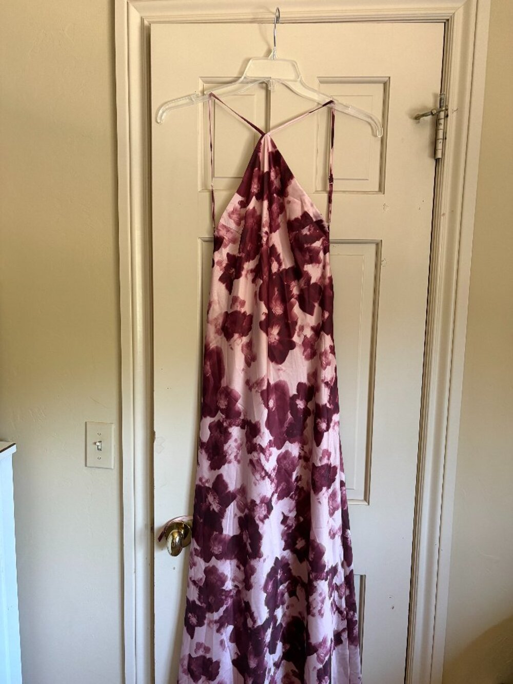 Purple Floral Formal Maxi Dress